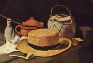 Nature morte avec chapeau de paille et pipe - Vincent van Gogh